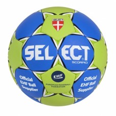 М"яч гандбольний Select Scorpio №2, синьо-зелений, код: 5703543150557