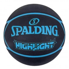 М"яч баскетбольний Spalding Highlight №7, чорний-синій, код: 689344405391