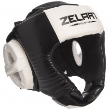 Шолом боксерський відкритий Zelart L чорний-білий, код: BO-1386_LBK-S52