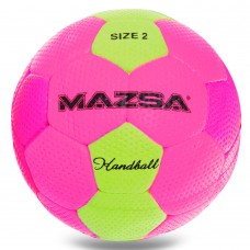М"яч для гандболу Mazsa Outdoor №2, рожевий-жовтий, код: JMC002-MAZ-S52