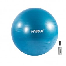 Фітбол LiveUp Anti-Burst Ball (насос в комплекті) 550 мм, синій, код: 6951376103656