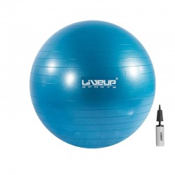 Фітбол LiveUp Anti-Burst Ball (насос в комплекті) 550 мм, синій, код: 6951376103656