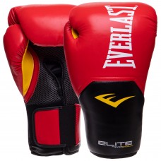 Рукавички боксерські Everlast Pro Style Elite 16 унцій, червоний-чорний, код: P00001200-S52