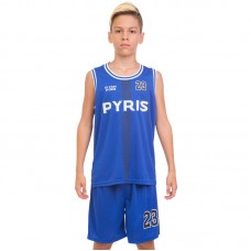 Форма баскетбольна підліткова PlayGame NB-Sport NBA Pyris 23 M (8-10 років), ріст 130-140см, синій, код: BA-0837_MBL