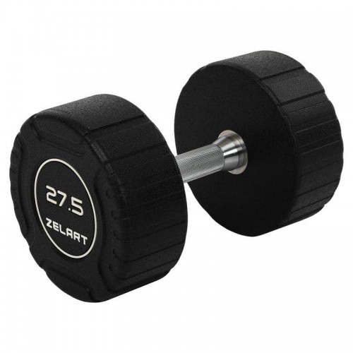 Гантель цільна професійна CPU покриття Zelart 1х27,5кг, чорний, код: TA-3111-27,5