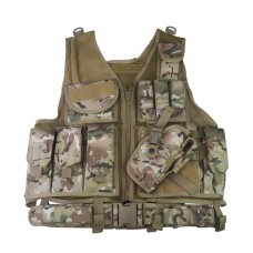 Житлет розвантажувальний Kombat UK Cross-draw Tactical Vest, мультікам, код: kb-cdtv-btp