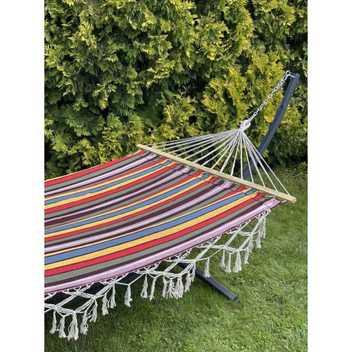 Одномісний гамак з планкою WCG Bali XL 2000х1000 мм, кольоровий, код: H-09R-1-IF