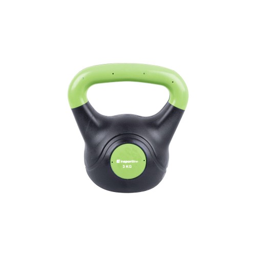 Гиря Insportline Kettlebell Dark 3 кг, чорний-зелений, код: 10732-IN