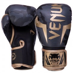 Рукавички боксерські Venum Elite Boxing на липучці 14 унцій, камуфляж, код: VN1392-535_14K