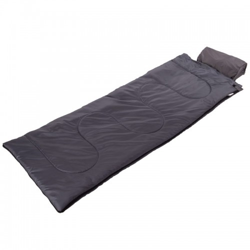 Спальний мішок ковдра з підголовником Camping UR сірий, код: SY-4840_GR-S52