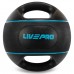 Медбол м"яч медичний дворучний з хватами LiveUp Medicine Ball 4кг, чорний, код: LP8111-4