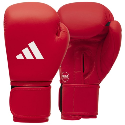 Боксерські рукавиці Adidas з ліцензією IBA, 12oz, червоний, код: 15582-1134