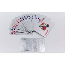 Гральні карти срібні PlayGame Silver 500 Euro 54 шт, код: IG-4567-S