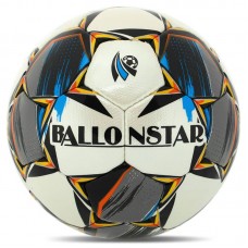 М"яч футбольний Ballonstar Crystal №5 PU, білий-сірий, код: BC-8166_GR