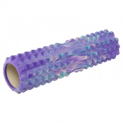 Ролер масажний циліндр (ролик мфр) FitGo Grid Spine Roller, 450x95 мм, фіолетовий, код: FI-9368_V