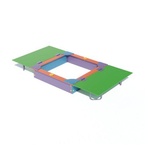 Пісочниця з кришкою Miros 1670х1640х690 мм, код: DIO207 Пісочниця з кришкою Miros 1670х1640х690 мм, код: DIO207