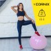 М"яч для фітнесу (фітбол) Cornix Anti-Burst 55 см, рожевий, код: XR-0361