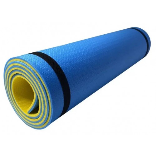 Коврик для йоги Lanor 1800x600x8 мм, жовто-синій, код: 1762238201-E