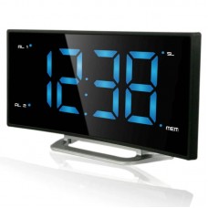 Годинник настільний з радіо Technoline WT460 Blue LED Black/Silver, код: DAS301824