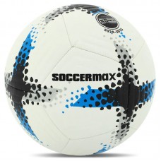 М"яч футбольний Soccermax Hybrid №5 PU, білий-синій, код: FB-4361_WBL