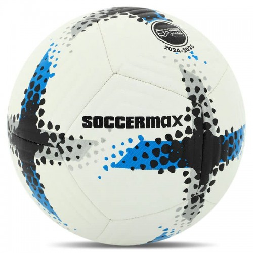 М"яч футбольний Soccermax Hybrid №5 PU, білий-синій, код: FB-4361_WBL