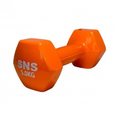 Гантель вінілова SNS 1х5 кг, помаранчевий, код: 12682-SNS