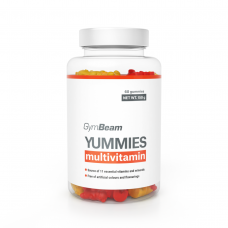 Жувальні цукерки GymBeam Multivitamin Yummies зі смаком апельсина, лимона, вишні, 60 капсул, код: 8588007709697