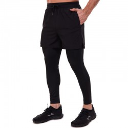 Компресійні штани тайтси чоловічі Lidong 2XL, зріст 180-185, чорний, код: LD-0565_2XLBK