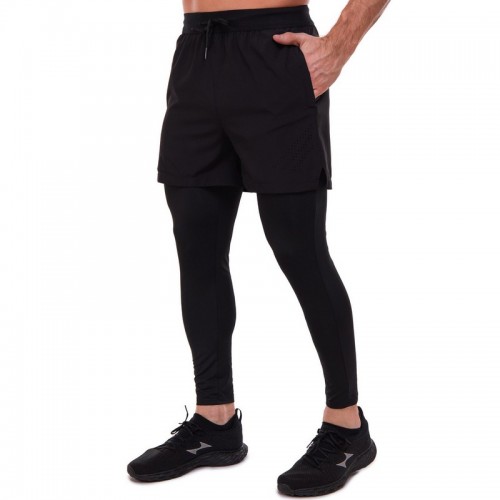 Компресійні штани тайтси чоловічі Lidong 2XL, зріст 180-185, чорний, код: LD-0565_2XLBK