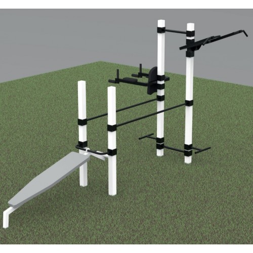 Вуличний спортивний комплекс Ladas 2675x4050x3000 мм, код: УВ-12 Вуличний спортивний комплекс Ladas 2675x4050x3000 мм, код: УВ-12