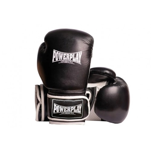 Боксерські рукавиці PowerPlay 12 унцій, чорні, код: PP_3019_12oz_Black
