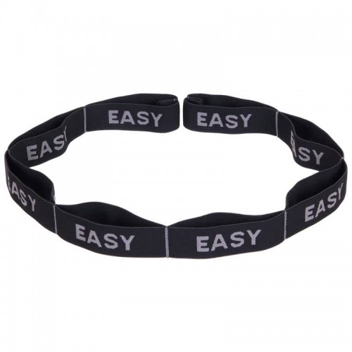 Стрічка еластична з петлями для розтяжки Record Elastiband Easy чорний-сірий, код: FI-6345-A_BKGR