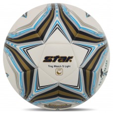 М"яч футбольний Star Ting Match 5 Light Hybrid №5 PU, білий-синій, код: SB3145L-S52