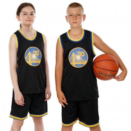 Форма баскетбольна дитяча NB-Sport 2XL (12 років), 150-160см, чорний-жовтий, код: BA-9963_2XLBKY