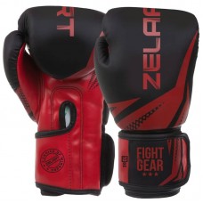 Рукавички боксерські на липучці Zelart 10 унції, чорний-червоний, код: BO-0866_10BKR