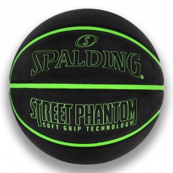 М"яч баскетбольний Spalding Phantom №7, чорний-зелений, код: 689344406411