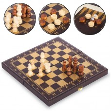 Шахи, шашки, нарди 3 в 1 ChessTour 300x300 мм, код: L3008 Шахи, шашки, нарди 3 в 1 ChessTour 300x300 мм, код: L3008