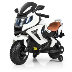 Дитячий електромобіль Bambi Мотоцикл BMW, чорно-білий, код: M 3681AL-1-MP