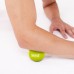 Масажний силіконовий м"яч PowerPlay Silicone Lacrosse Ball 63 мм, зелений, код: PP-4354_Green