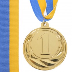Медаль спортивна зі стрічкою SP-Sport Fame золото, код: C-3174_G-S52