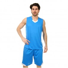 Форма баскетбольна чоловіча PlayGame Lingo XL (ріст 165-170), блакитний-білий, код: LD-8002_XLNW