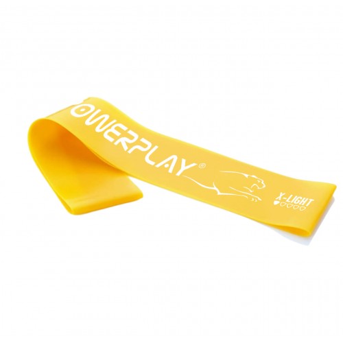 Резинка для фітнесу (стрічка-еспандер) PowerPlay Mini Power Band (опір 1-3 кг), 0.4мм, жовтий, код: PP_4113_Yellow