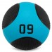 М"яч медичний медбол Medicine Ball LiveUp 9кг, чорний-синій, код: LP8112-9