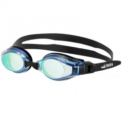 Окуляри для плавання дорослі райдужні лінзи Yingfa синій-чорний, код: Y680AF-V_BLBK