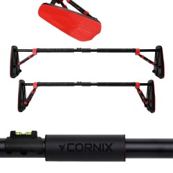 Турнік розсувний Cornix Elite+ 130-170 см, чорний-червоний, код: XR-0296