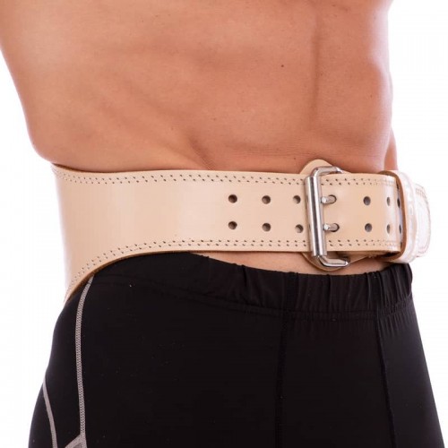 Пояс атлетичний шкіряний Velo бежевий, M-довжина 110см, код: VL-6624_M Пояс атлетичний шкіряний Velo бежевий, M-довжина 110см, код: VL-6624_M
