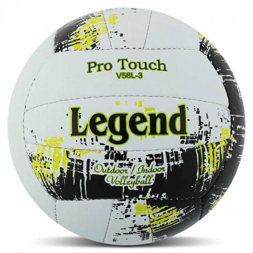 М"яч волейбольний Legend №5 PU, білий-жовтий, код: VB-4071_WY