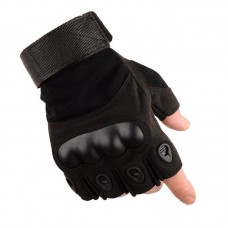 Перчатки Tactical SY беспалые з накладками, размер L, черный, код: 26633_L-VT