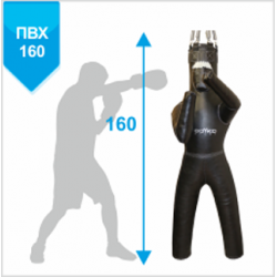 Боксерський манекен з ногами Boyko-Sport ПВХ правий на 6 пружинах L180 мм, 1600х550 мм, код: bs0512012001-BK