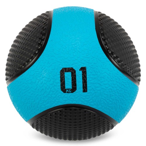 М"яч медичний медбол Medicine Ball LiveUp 1 кг, чорний-синій, код: LP8112-1